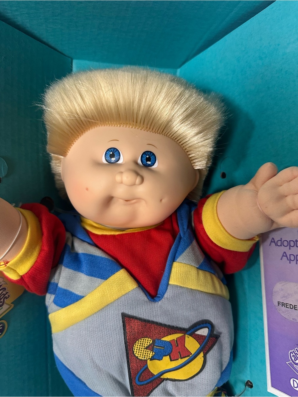 Vintage Cabbage Patch Kids Designer Line Doll 17" Boy 1988 New in Box